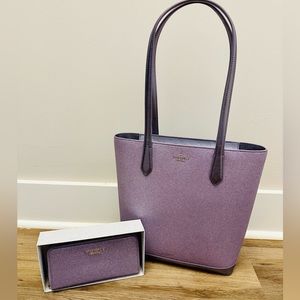 Kate Spade Tinsel Collection Tote and Wallet